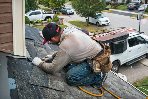 Professional Emergency Roof Repair technician working in Loraine, IL